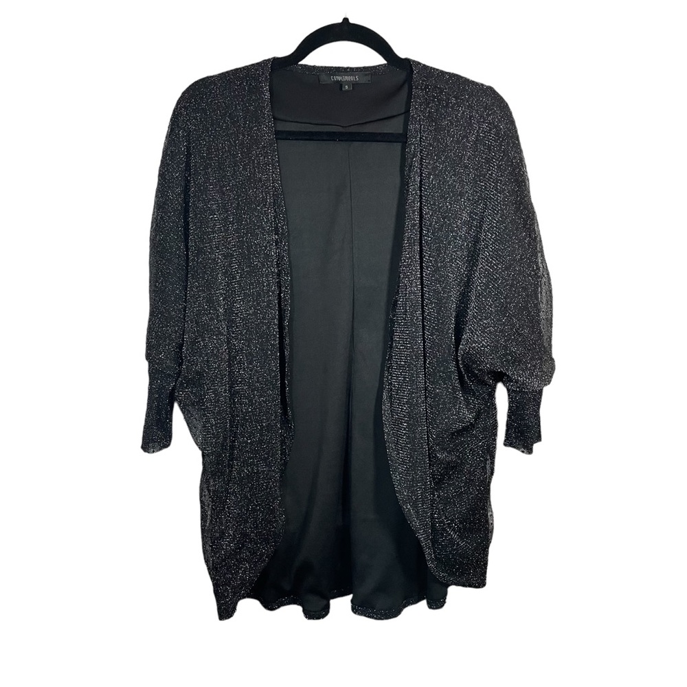 Compliments Sparkly Open Front Cardigan Size Small